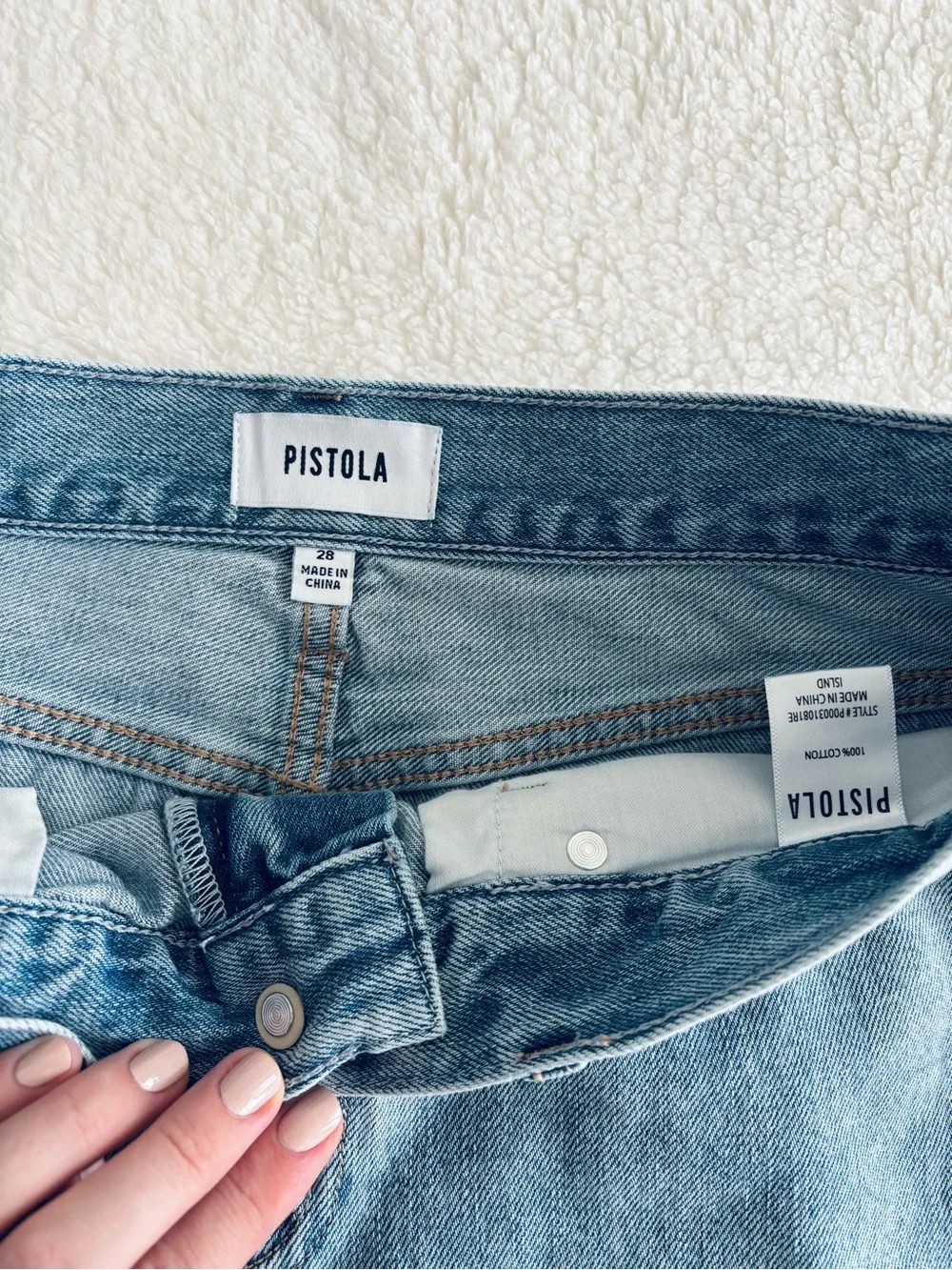 Pistola Denim Mini Skirt Women’s Size 28 Light Wash Jean Skirt Y2K Casual